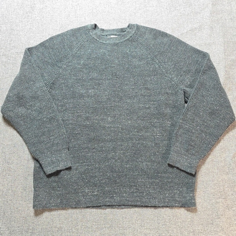American Eagle Sweater Knit Crew Neck Gray Mens XL Heavy Weight